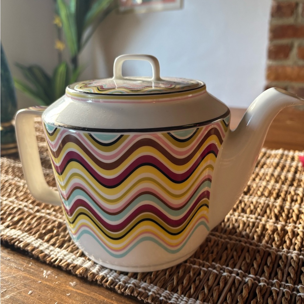 Missoni Multicolor Wave Pattern Teapot - Picture 2 of 3